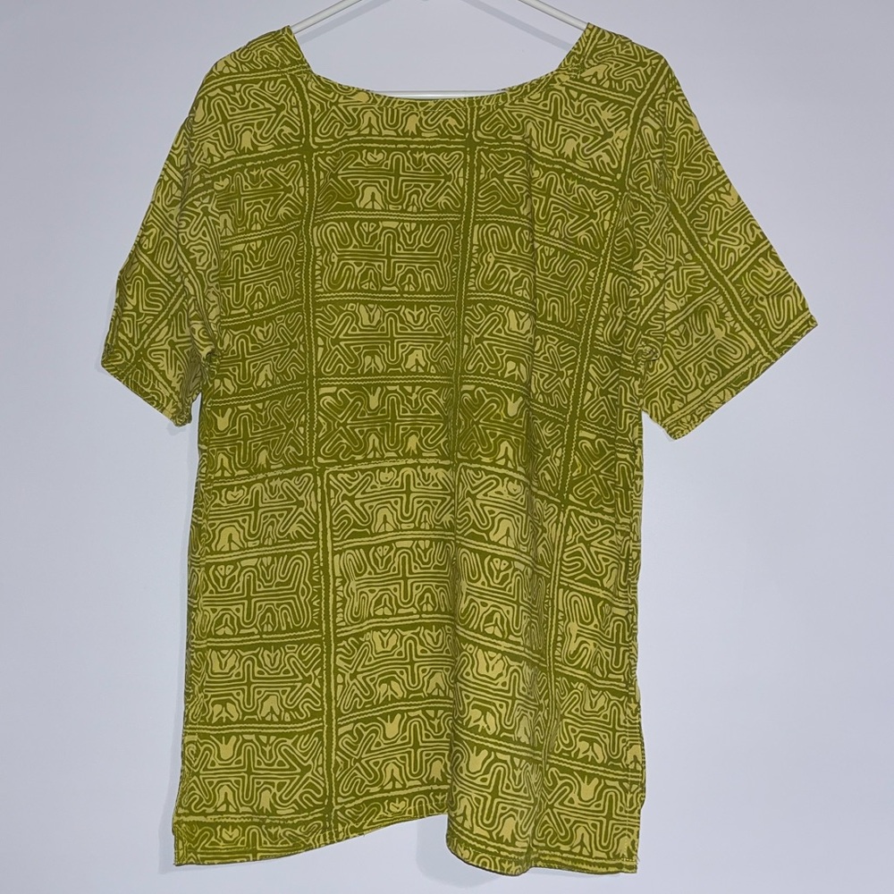 NoaNoa blouse, Green and Light Green, Size Small